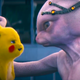 Pikachu and Mewtwo facing off.